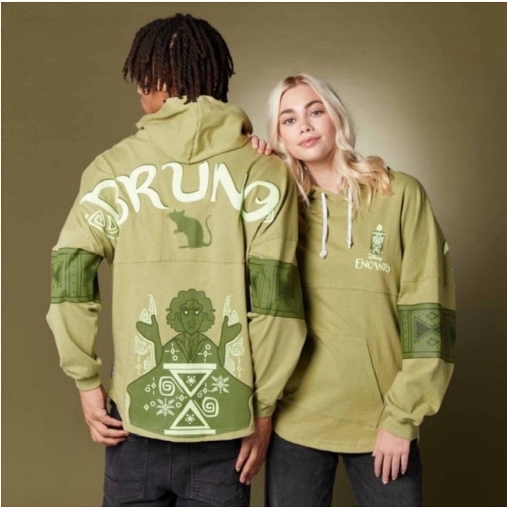 Disney Bruno Encanto green Hooded Spirit Jersey Glow in the Dark